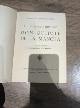 Libro Don Quijote de la Mancha 1962