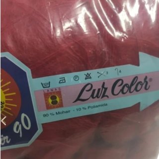 Lote 20 ovillos Mohair rojo