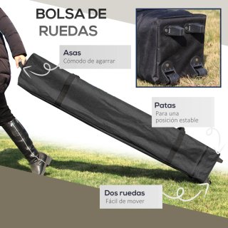 Carpa Plegable Ajustable Beige y Marrón