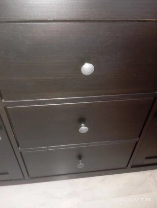 Aparador Ikea Hemnes Negro/Marrón