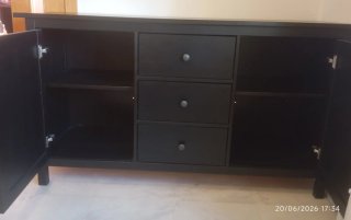 Aparador Ikea Hemnes Negro/Marrón