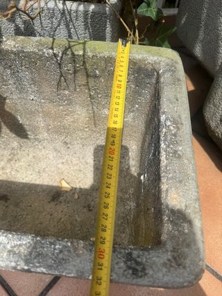 Lote 6 jardineras de piedra