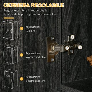 Mobile Dispensa Alto in Legno con Cassetti e Armad