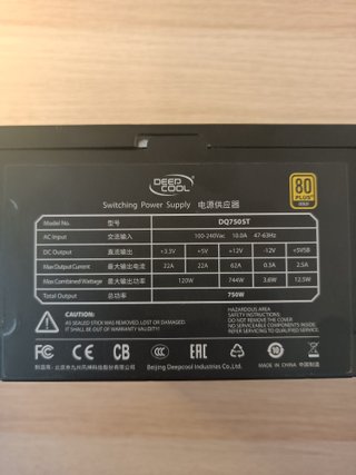 Alimentatore PC DeepCool 750W 80+ Gold