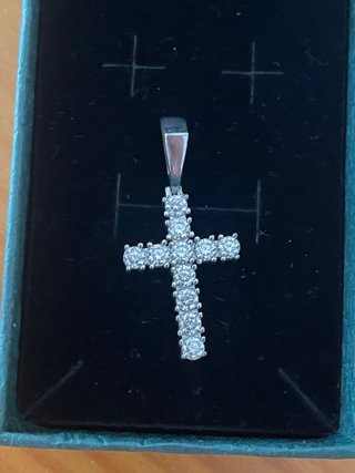 Colgante Cruz Plata con Circonitas
