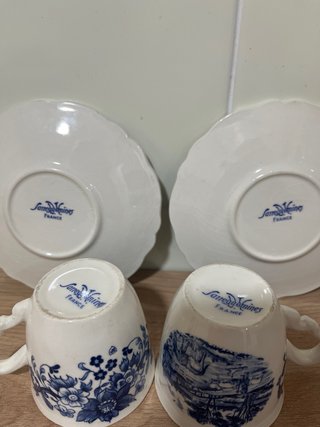 Pareja Tazas Sarreguemines