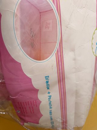 Chichonera para cuna bebé rosa