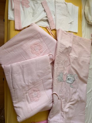 Chichonera para cuna bebé rosa