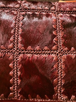 Bolso boho burdeos patchwork