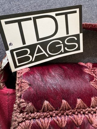Bolso boho burdeos patchwork