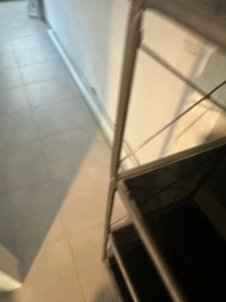 Scaffale in Metallo e Cristallo Nero