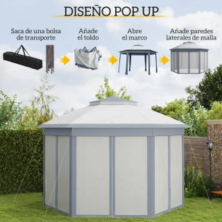 Carpa Plegable 4x3,4m Doble Techo Mosquitera