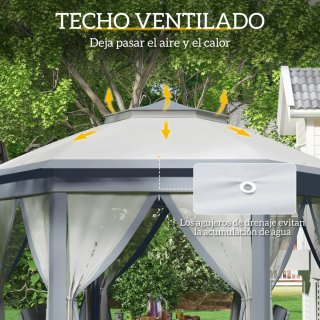 Carpa Plegable 4x3,4m Doble Techo Mosquitera