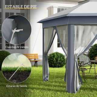 Carpa Plegable 4x3,4m Doble Techo Mosquitera