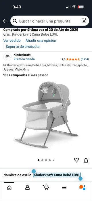 Cuna de viaje Kinderkraft - solo 4 dias de uso