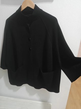 Poncho Parfois Negro Talla Única manga francesa