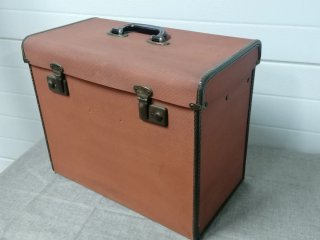 Maleta archivador vintage naranja
