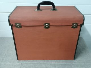 Maleta archivador vintage naranja