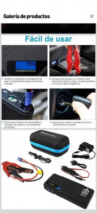 Arrancador Coche DBPower 1200A