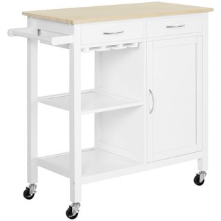 Carrello da Cucina Classico con Cassetti e Ruote i
