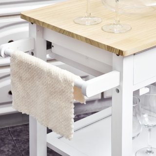 Carrello da Cucina Classico con Cassetti e Ruote i