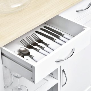 Carrello da Cucina Classico con Cassetti e Ruote i