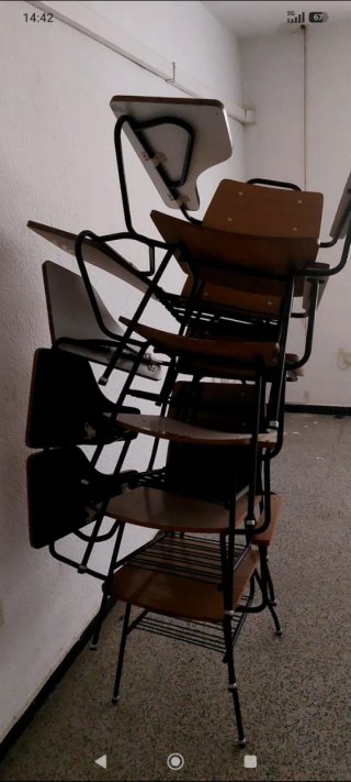 Sillas Vintage Madera  Metal