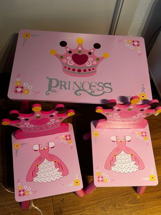 HOMCOM Juego de Mesa y 2 Sillas Infantiles