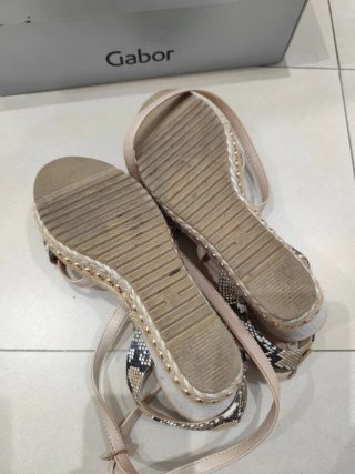 Sandalias cuña Gabor esparto trenzado 39