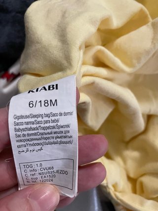 Saco dormir Kiabi bebé amarillo soles
