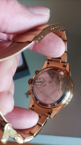 Reloj Lanscotter Cronógrafo Dorado Negro