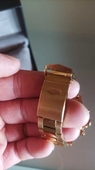 Reloj Lanscotter Cronógrafo Dorado Negro