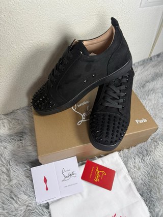 Christian Louboutin Louis Junior Spikes Negro