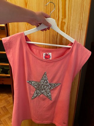 Camiseta Pepita Pérez estrella lentejuelas