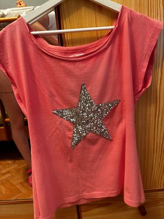 Camiseta Pepita Pérez estrella lentejuelas