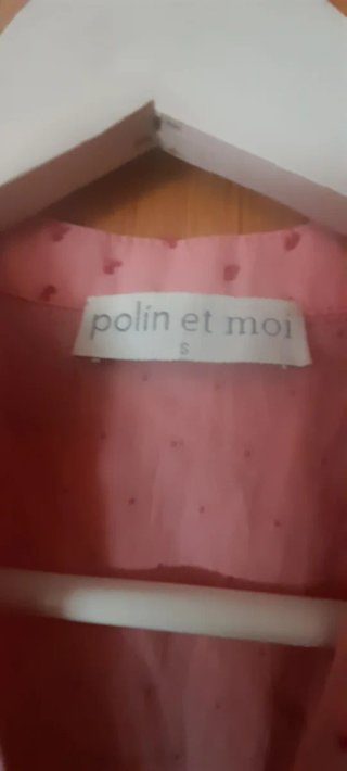 Blusa rosa con volantes Polin et Moi