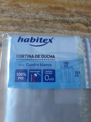 Cortina de ducha Habitex 180x200cm