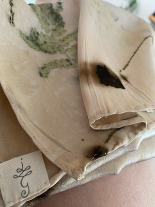 Foulard in seta Ecoprint