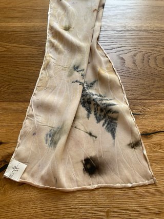 Foulard in seta Ecoprint