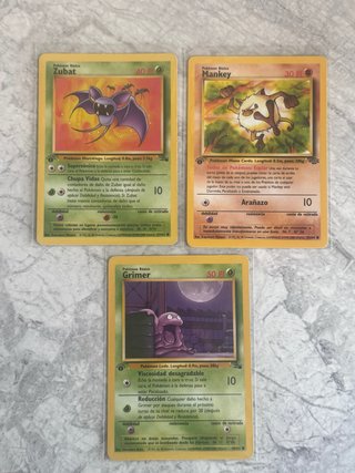 Lote 3 Cartas Pokémon 1ª Edición