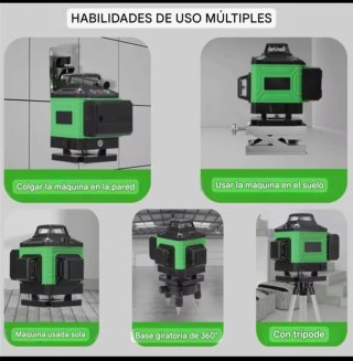 Nivel Láser 4D 16 Líneas Accesorios