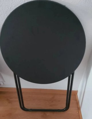 Mesa auxiliar plegable negra