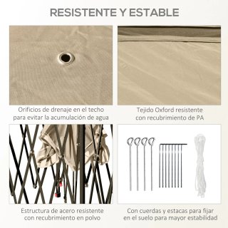 Carpa Plegable 3,3x3,3m Ajustable