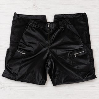 Pantalón cargo satinado Zara negro XS