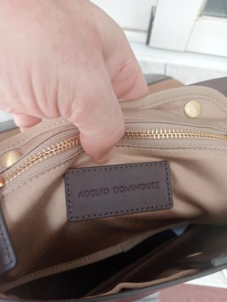 Bolso Adolfo Domínguez Piel Marrón Nuevo