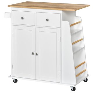 Carrello da Cucina Portaspezie a 3 Livelli e 4 Ruo