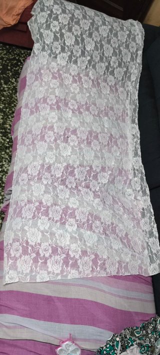 Mantilla fallera encaje blanco