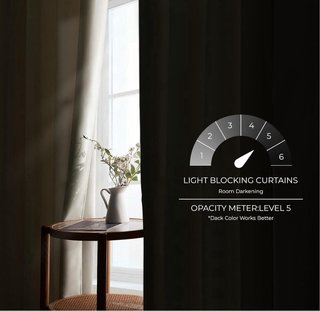 Pack 2 Cortinas Opacas Beige 140x250