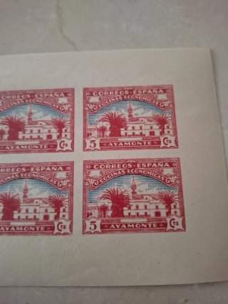 4 Sellos Correos España Ayamonte 5 cts