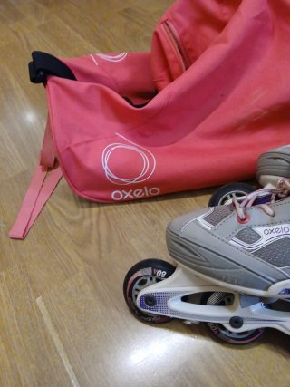 Patines en línea Oxelo morado y gris